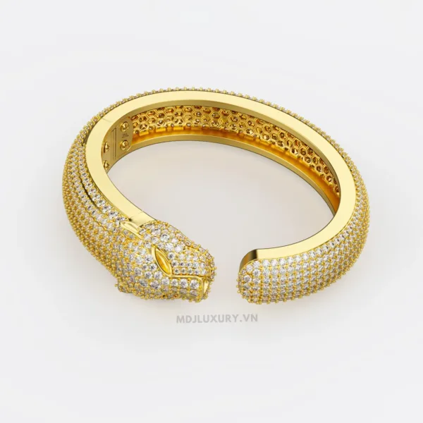 Lắc tay nam vàng trắng – Lắc tay mặt báo 14K, 18K LTN03