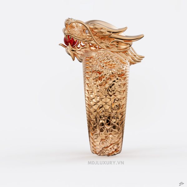 Lắc tay nam vàng trắng 18K – Lắc tay Rồng 18K LTN06