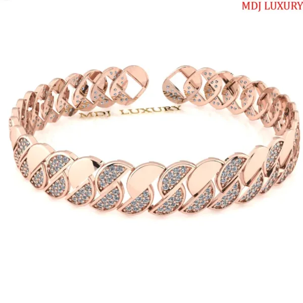 Lắc tay nam vàng trắng 18K - Lắc tay Rồng 18K LTN06