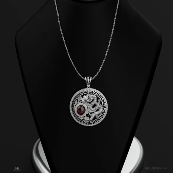 Mặt Dây Chuyền Nam Rồng Đá Ruby MDC20