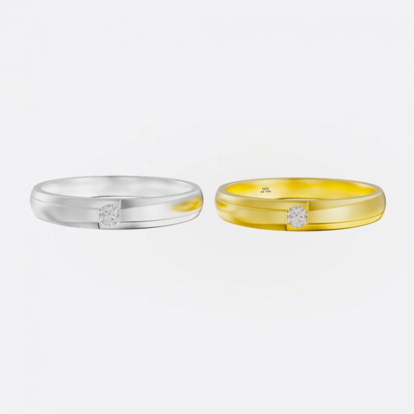 Nhẫn cưới vàng Tây 18K NC 153