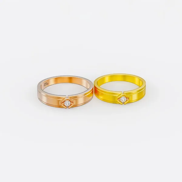 Nhẫn Cưới Nhẫn Cưới Ghép Đôi Vàng Tây 18K MDJ - NC142
