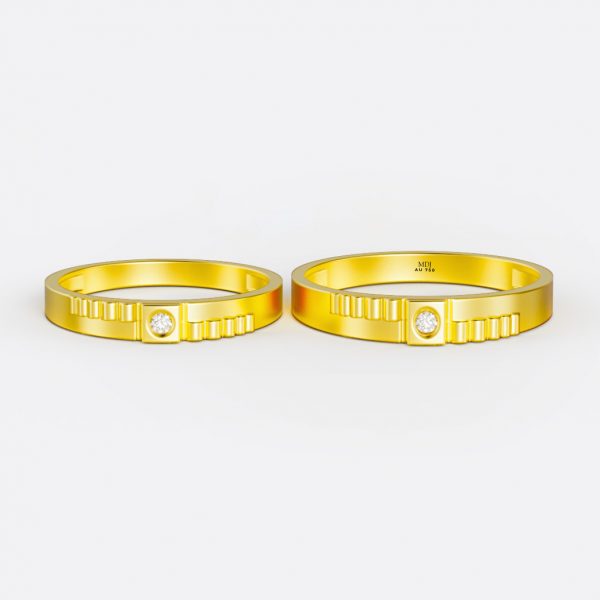 Nhẫn Cưới Vàng Trắng NC146