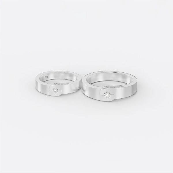 Nhẫn cưới vàng tây 14K NC27