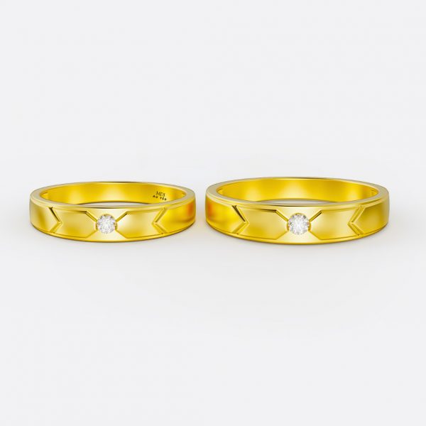 Nhẫn Cưới Vàng Trắng EROS NC95