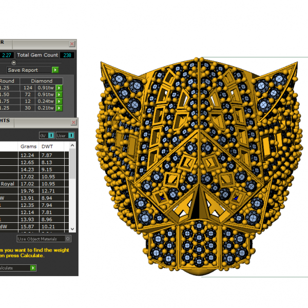 Nhẫn Vàng Trắng Nam Đầu Báo – NN101 – MDJ luxury