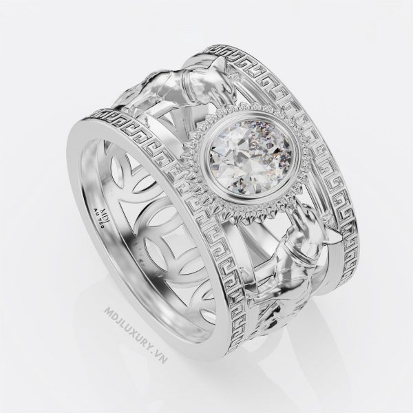 Nhẫn vàng nam tuổi tuất đá quý thiên nhiên NN108