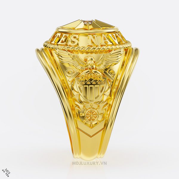 Nhẫn Mỹ Nam vàng tây United states Navi – NN109