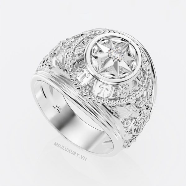 Nhẫn Mỹ Nam vàng tây United states Navi – NN109