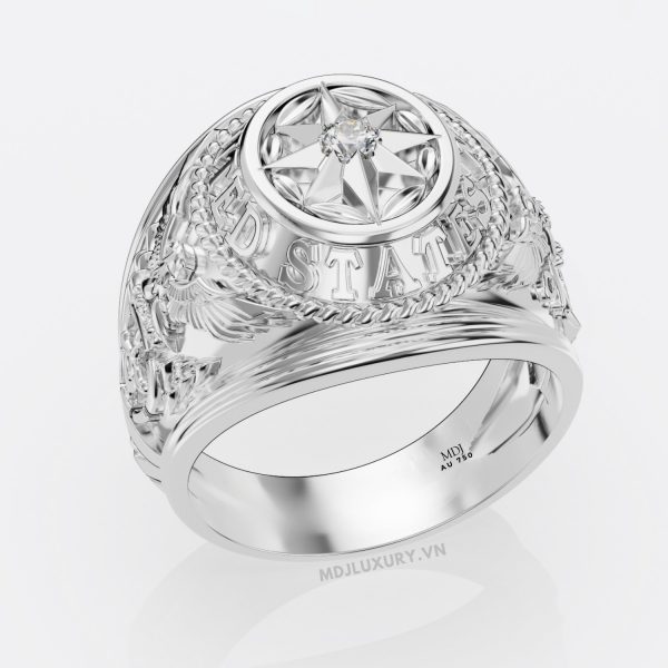 Nhẫn Mỹ Nam vàng tây United states Navi – NN109