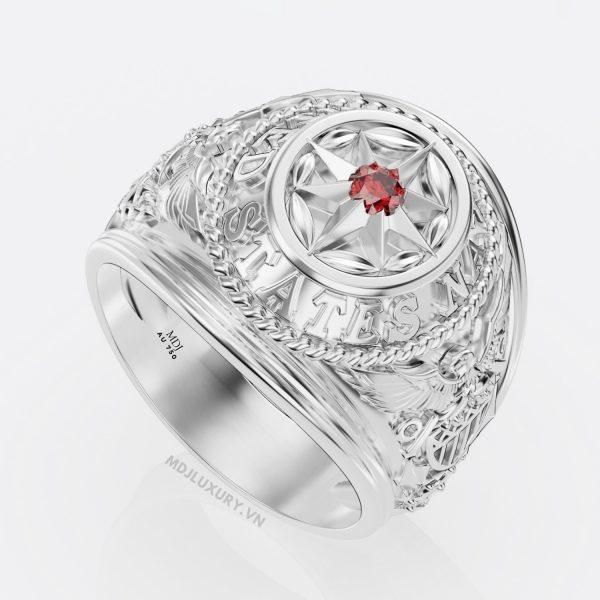 Nhẫn Mỹ Nam vàng tây United states Navi – NN109