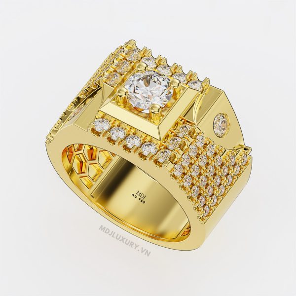 Nhẫn vàng trắng nam NN118