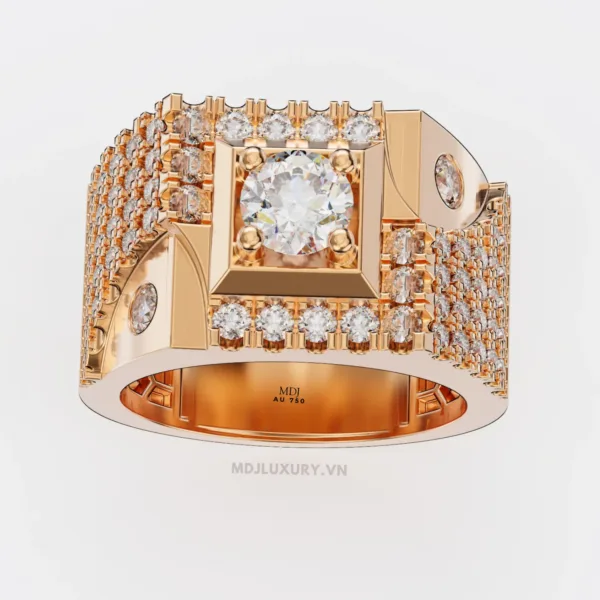 Nhẫn vàng trắng nam NN118