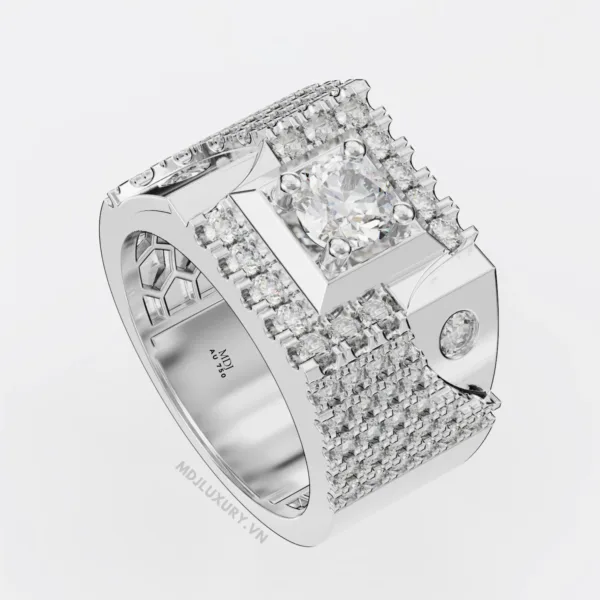Nhẫn vàng trắng nam NN118
