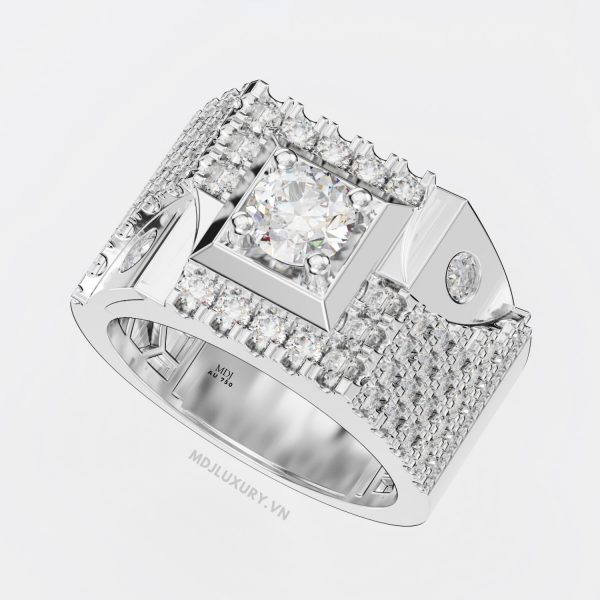 Nhẫn vàng trắng nam NN118