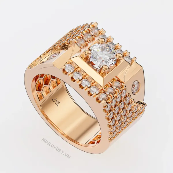 Nhẫn vàng trắng nam NN118