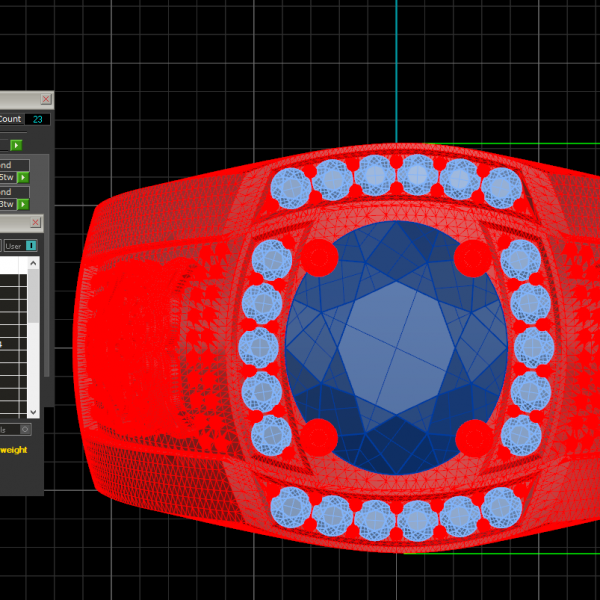 Nhẫn vàng trắng nam đá RUBY – NN124