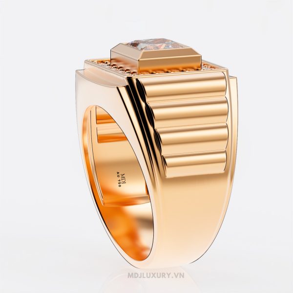 Nhẫn vàng Nam mặt Đá đen NN139