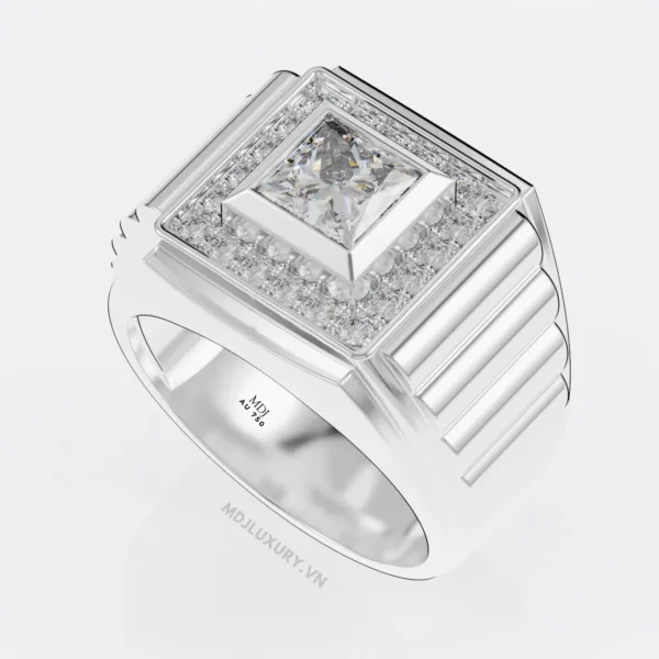 Nhẫn vàng Nam mặt Đá đen NN139