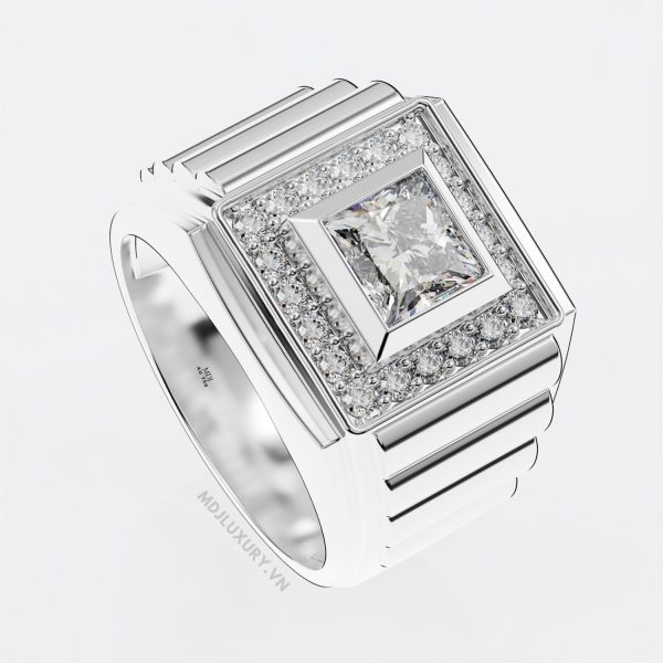 Nhẫn vàng Nam mặt Đá đen NN139