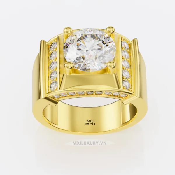 Nhẫn vàng nam đá Sapphire thiên nhiên NN159