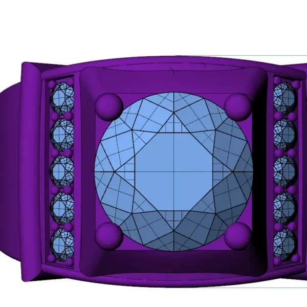 Nhẫn vàng nam đá Sapphire thiên nhiên NN159
