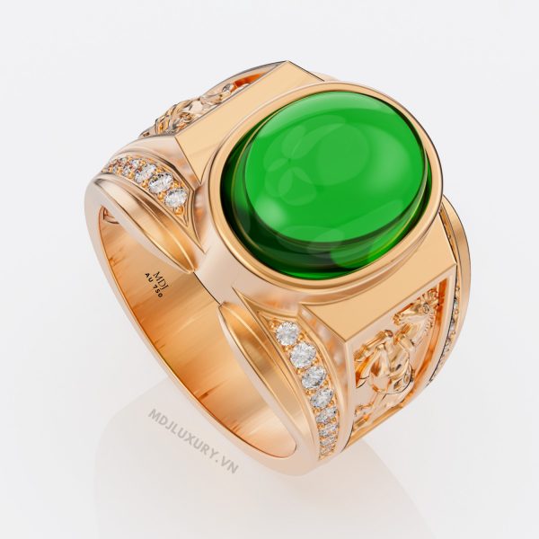 Nhẫn nam tuổi ngọ vàng trắng MDJ LUXURY NN175