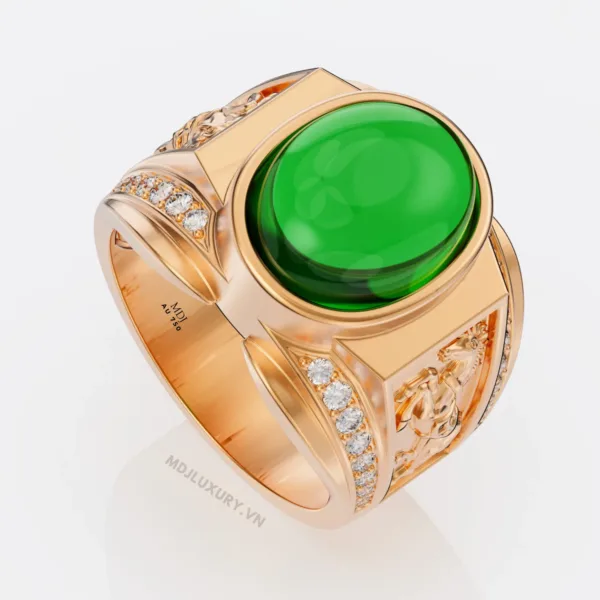 Nhẫn nam tuổi ngọ vàng trắng MDJ LUXURY NN175