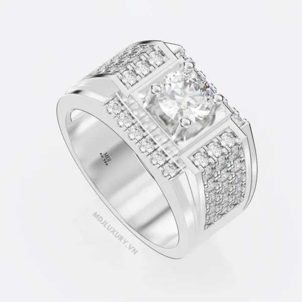 Nhẫn Vàng Nam đá Ruby- Nhẫn Nam 18K NN235