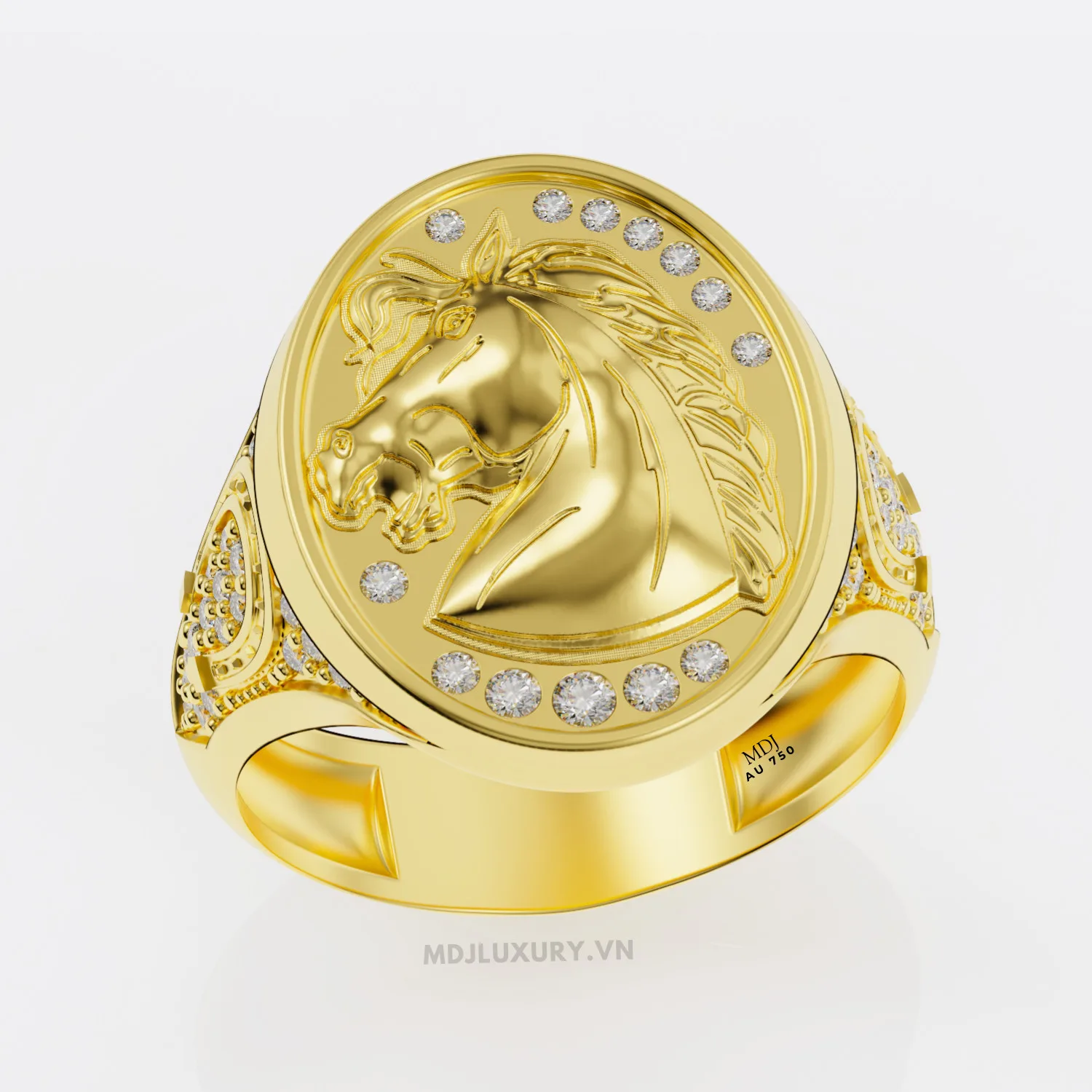 Nhẫn Vàng Trắng Nam 18K – NN237