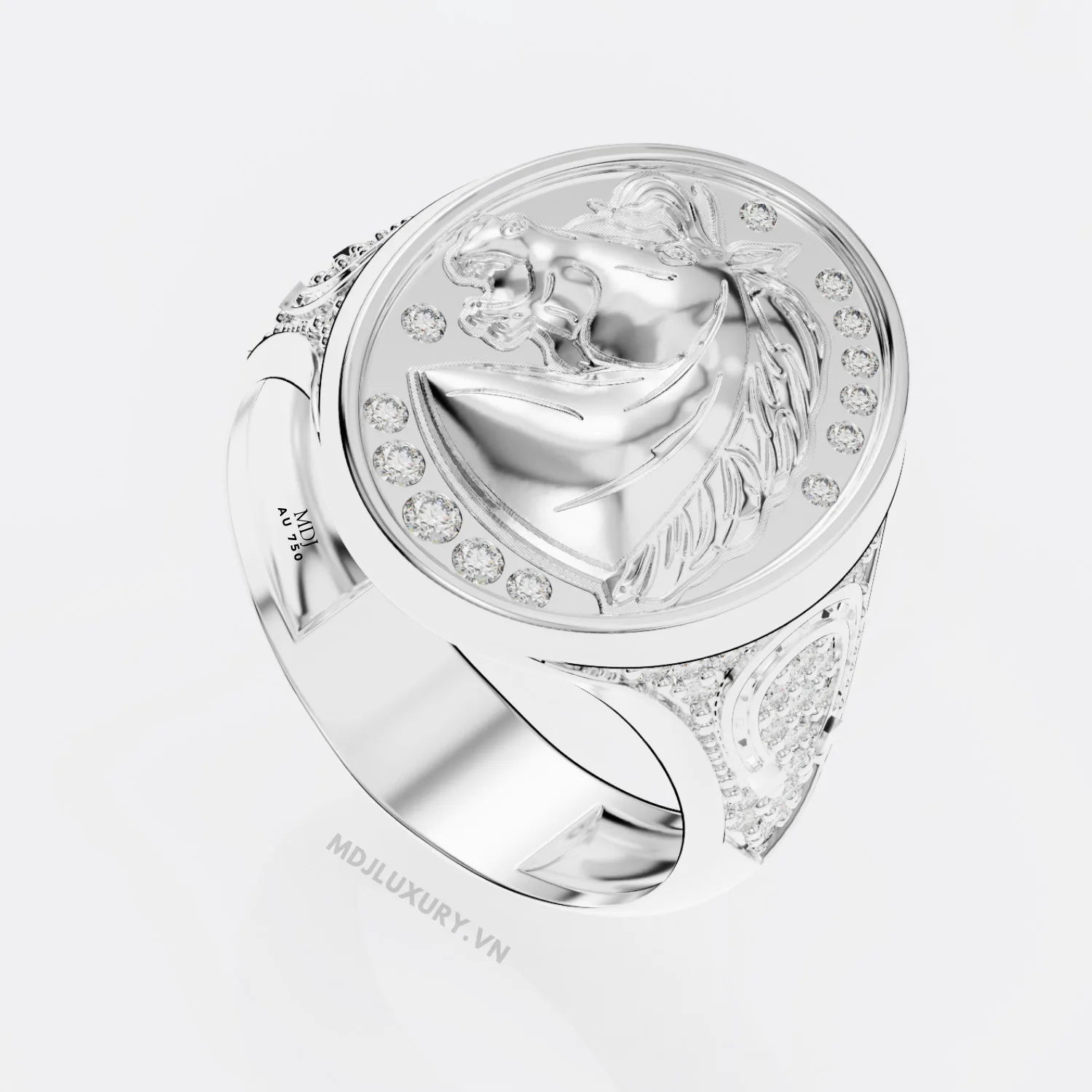 Nhẫn Vàng Trắng Nam 18K – NN237