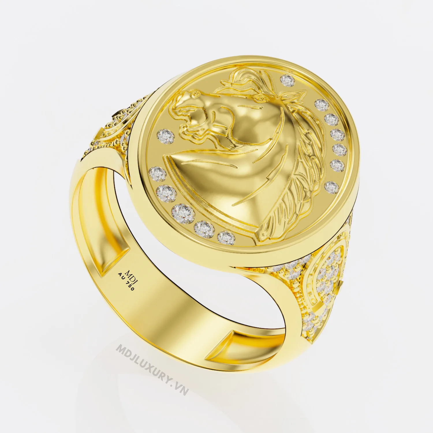 Nhẫn Vàng Trắng Nam 18K – NN237