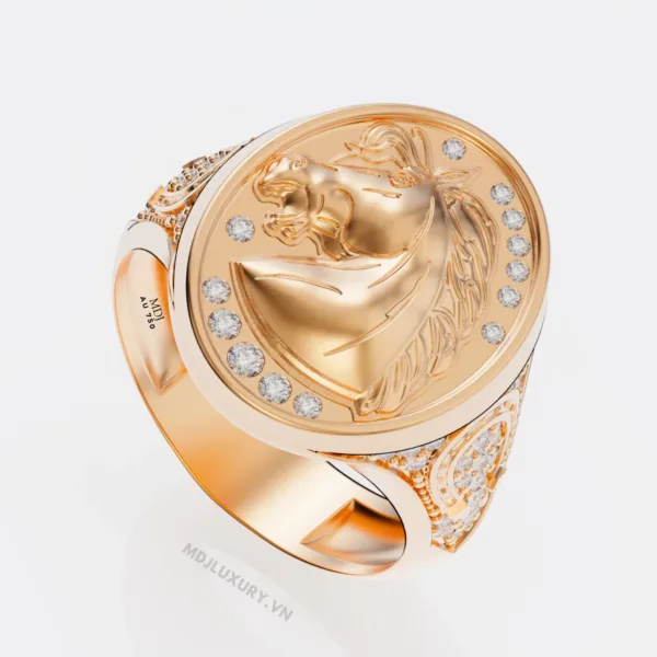 Nhẫn Vàng Trắng Nam 18K – NN237