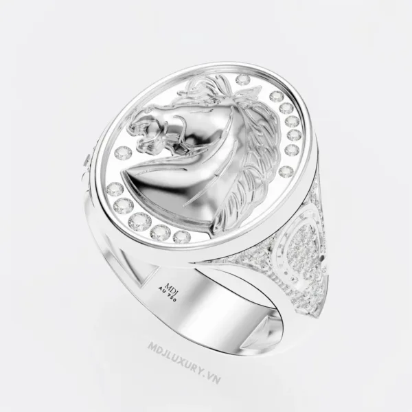 Nhẫn Vàng Trắng Nam 18K – NN237