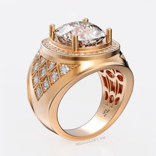 Nhẫn Nam Vàng Trắng 18K – Nhẫn Nam Đẹp – NN238