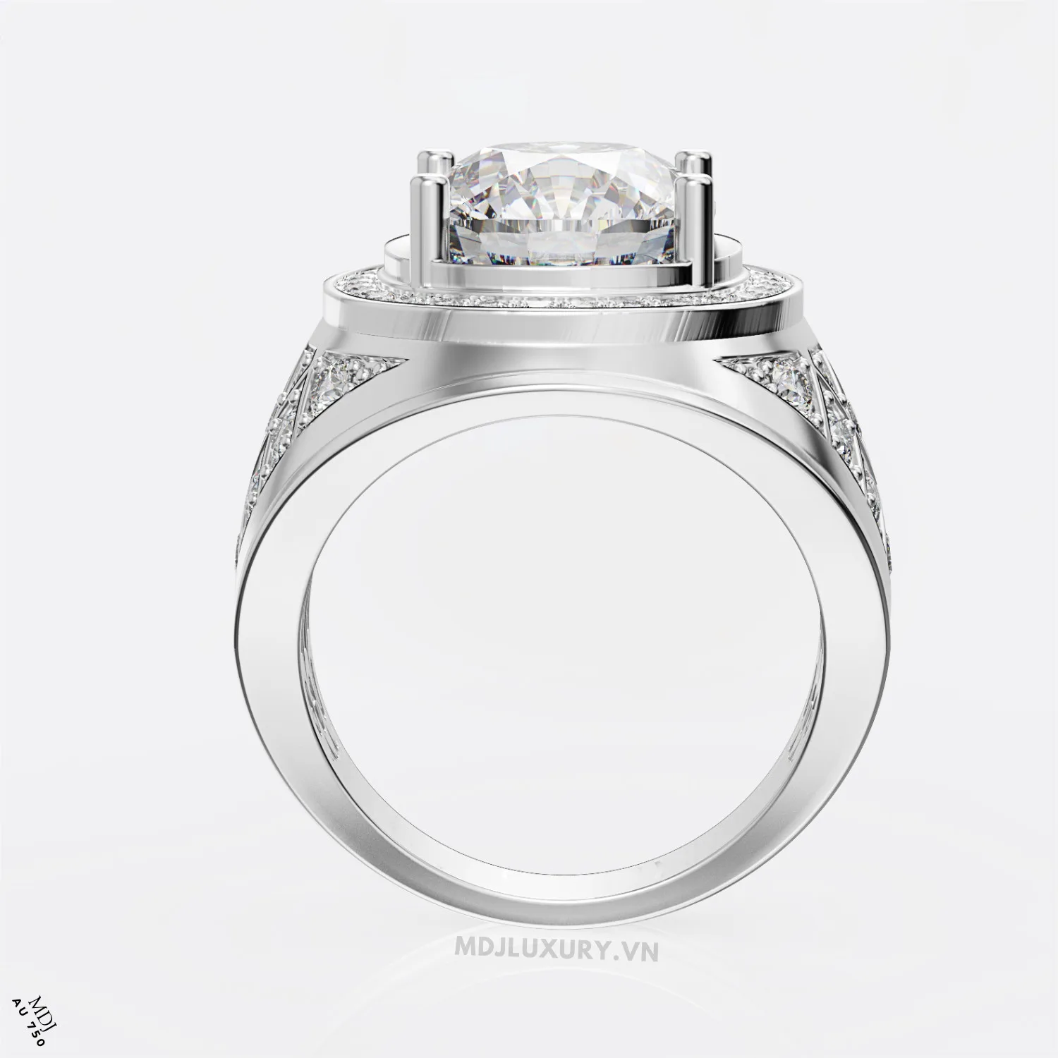 Nhẫn Nam Vàng Trắng 18K – Nhẫn Nam Đẹp – NN238