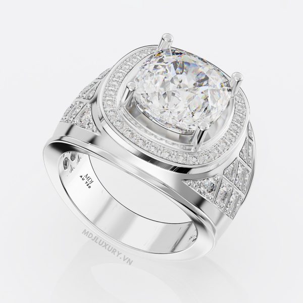 Nhẫn Nam Vàng Trắng 18K – Nhẫn Nam Đẹp – NN238