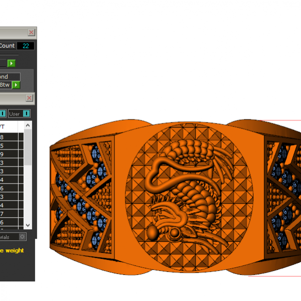 Nhẫn Nam Vàng Trắng mặt Rồng 18K NN244