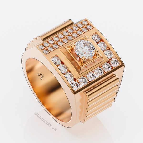 Nhẫn Nam Vàng Trắng 18K NN245