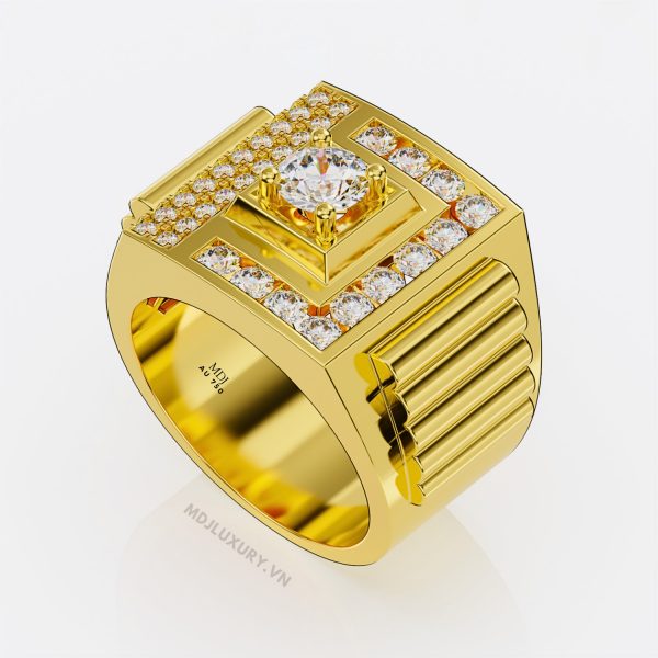 Nhẫn Nam Vàng Trắng 18K NN245