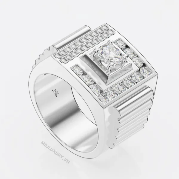 Nhẫn Nam Vàng Trắng 18K NN245