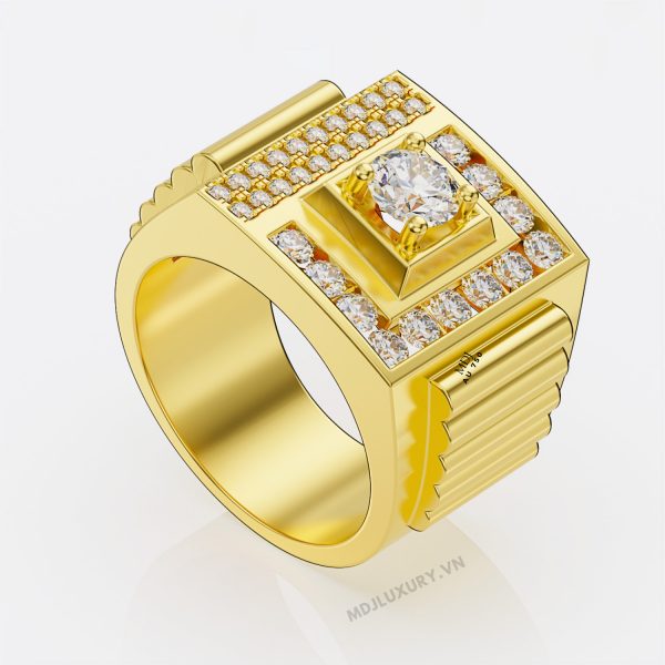 Nhẫn Nam Vàng Trắng 18K NN245