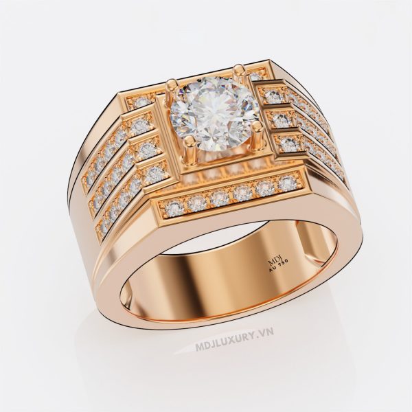 Nhẫn Nam Vàng Trắng 18K NN246