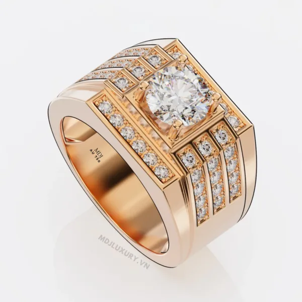 Nhẫn Nam Vàng Trắng 18K NN246