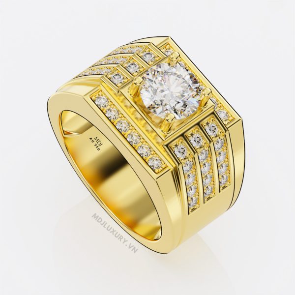 Nhẫn Nam Vàng Trắng 18K NN246