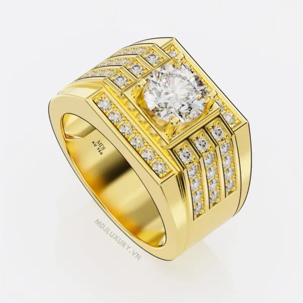 Nhẫn Nam Vàng Trắng 18K NN246