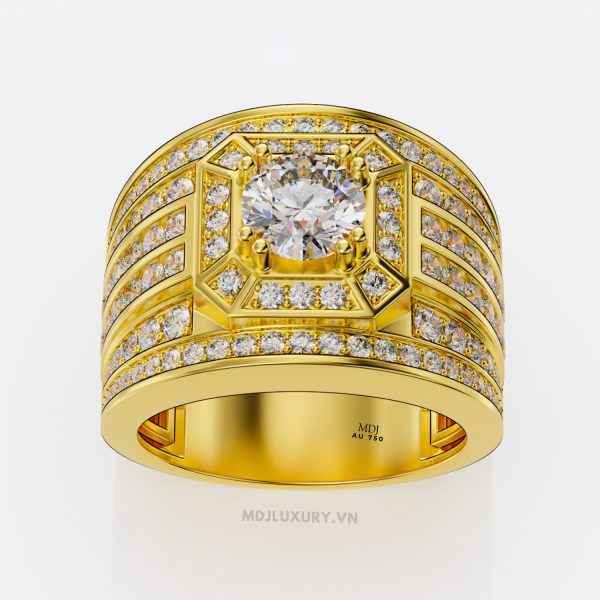 Nhẫn Nam Vàng Trắng 18K NN248