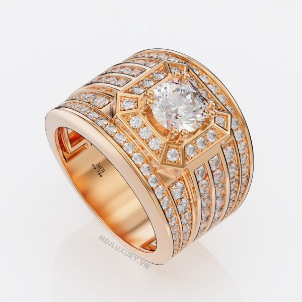 Nhẫn Nam Vàng Trắng 18K NN248