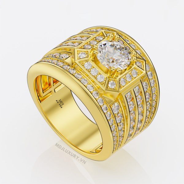 Nhẫn Nam Vàng Trắng 18K NN248