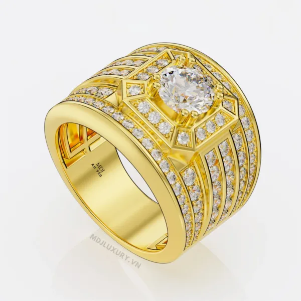 Nhẫn Nam Vàng Trắng 18K NN248
